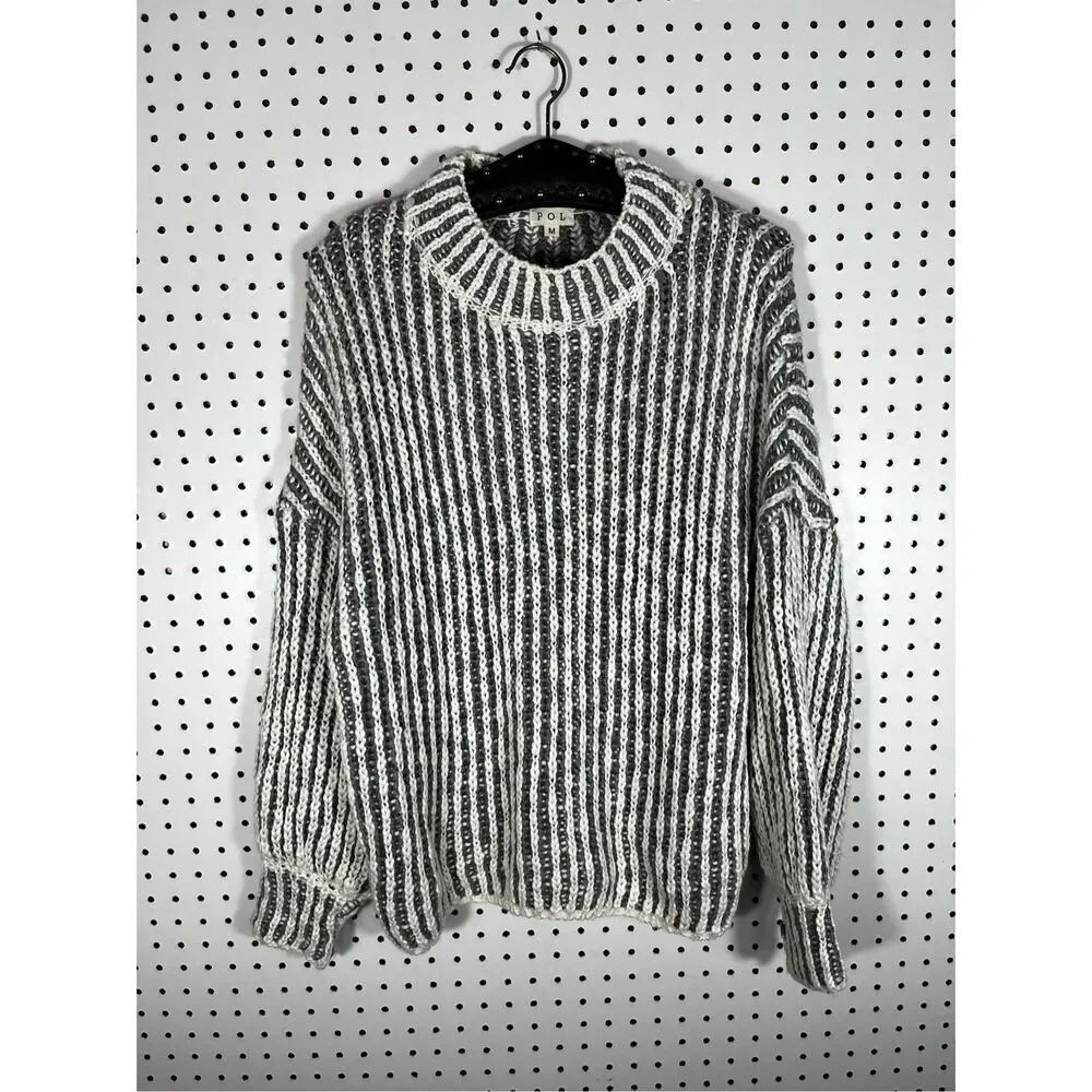POL ribbon knit sweater size M